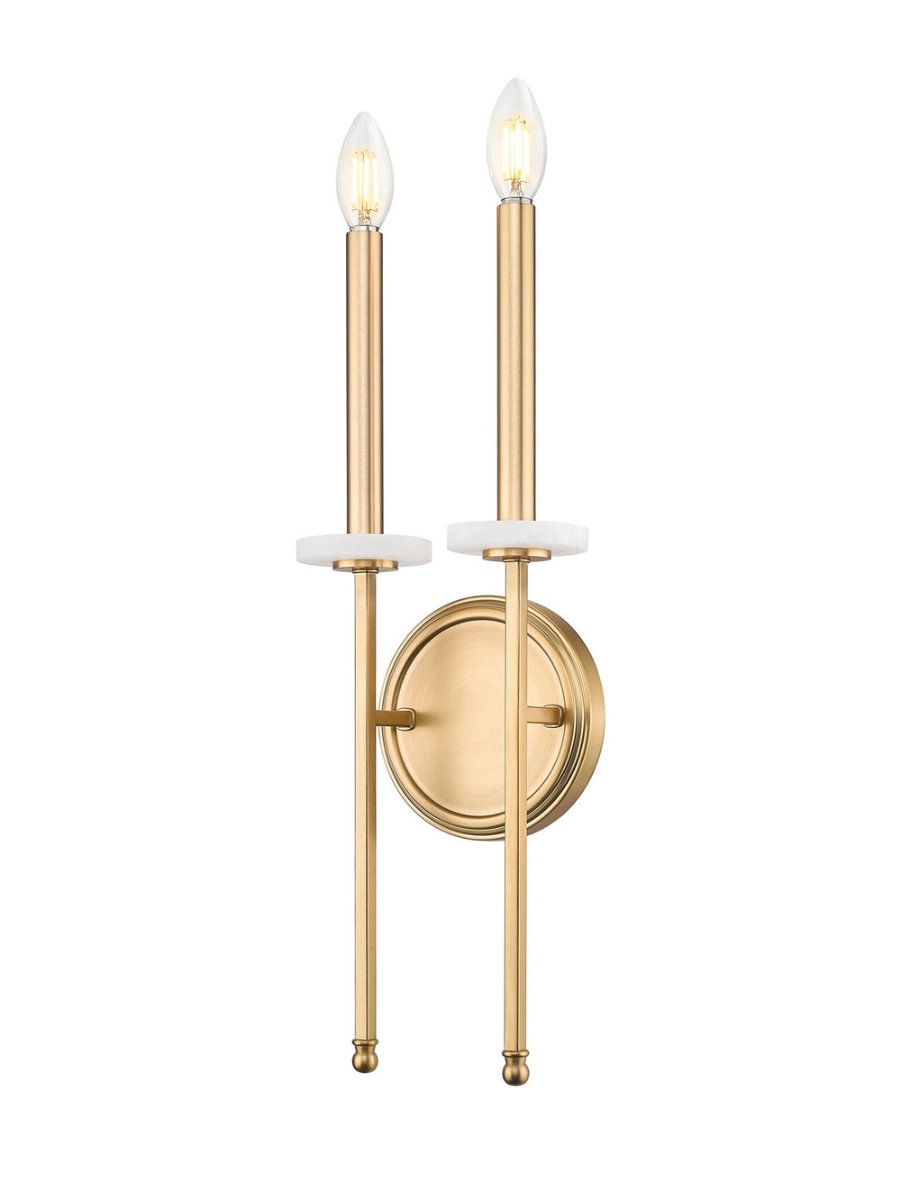 Z-Lite Canada - Two Light Wall Sconce - Gaultier - Modern Gold- Union Lighting Luminaires Decor