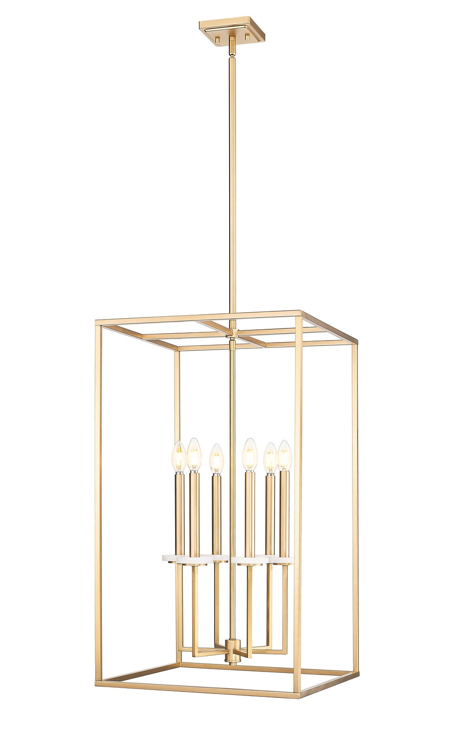 Z-Lite Canada - Six Light Chandelier - Gaultier - Modern Gold- Union Lighting Luminaires Decor