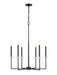 Z-Lite Canada - Six Light Chandelier - Gaultier - Matte Black + Modern Gold- Union Lighting Luminaires Decor