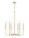 Z-Lite Canada - Six Light Chandelier - Gaultier - Modern Gold- Union Lighting Luminaires Decor
