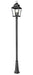 Z-Lite Canada - Four Light Outdoor Post Mount - Raphael - Sand Black- Union Lighting Luminaires Decor