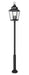 Z-Lite Canada - Five Light Outdoor Post Mount - Raphael - Sand Black- Union Lighting Luminaires Decor