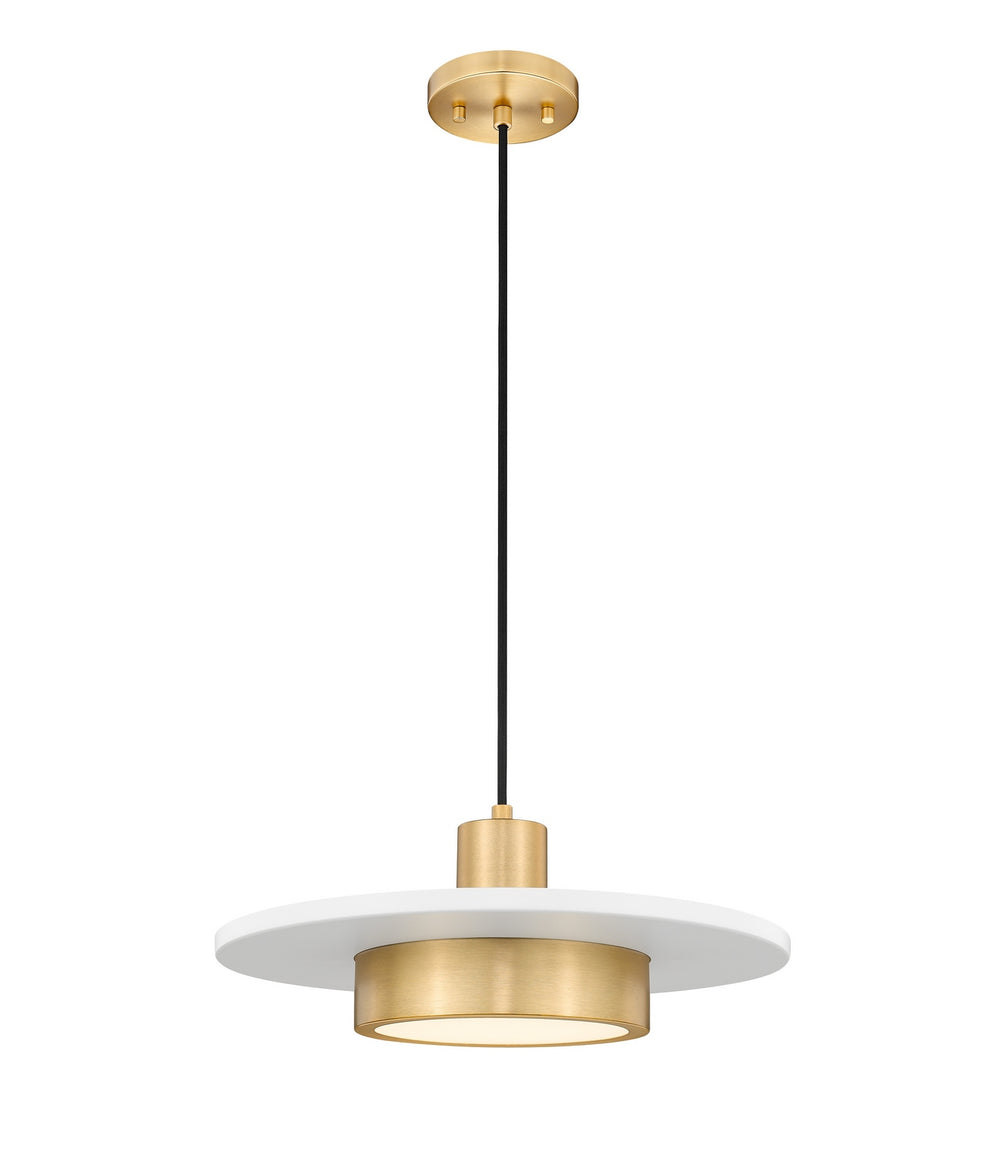 Z-Lite Canada - LED Pendant - Ludo - Matte White + Modern Gold- Union Lighting Luminaires Decor