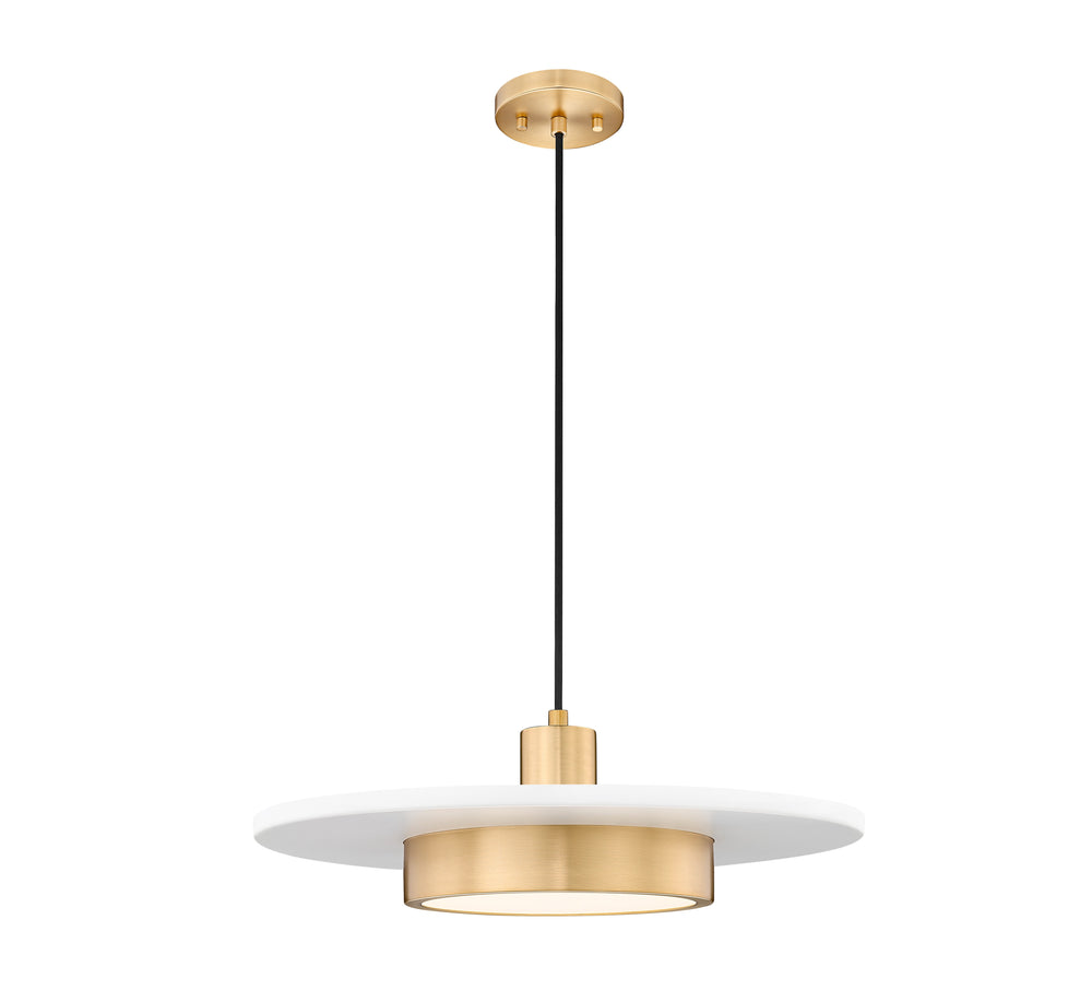 Z-Lite Canada - LED Pendant - Ludo - Matte White + Modern Gold- Union Lighting Luminaires Decor