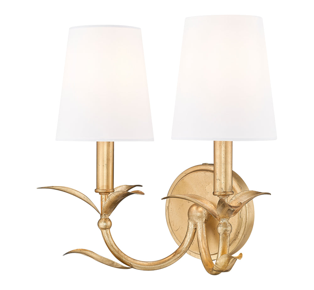 Z-Lite Canada - Two Light Wall Sconce - Aslin - Gold Leaf- Union Lighting Luminaires Decor