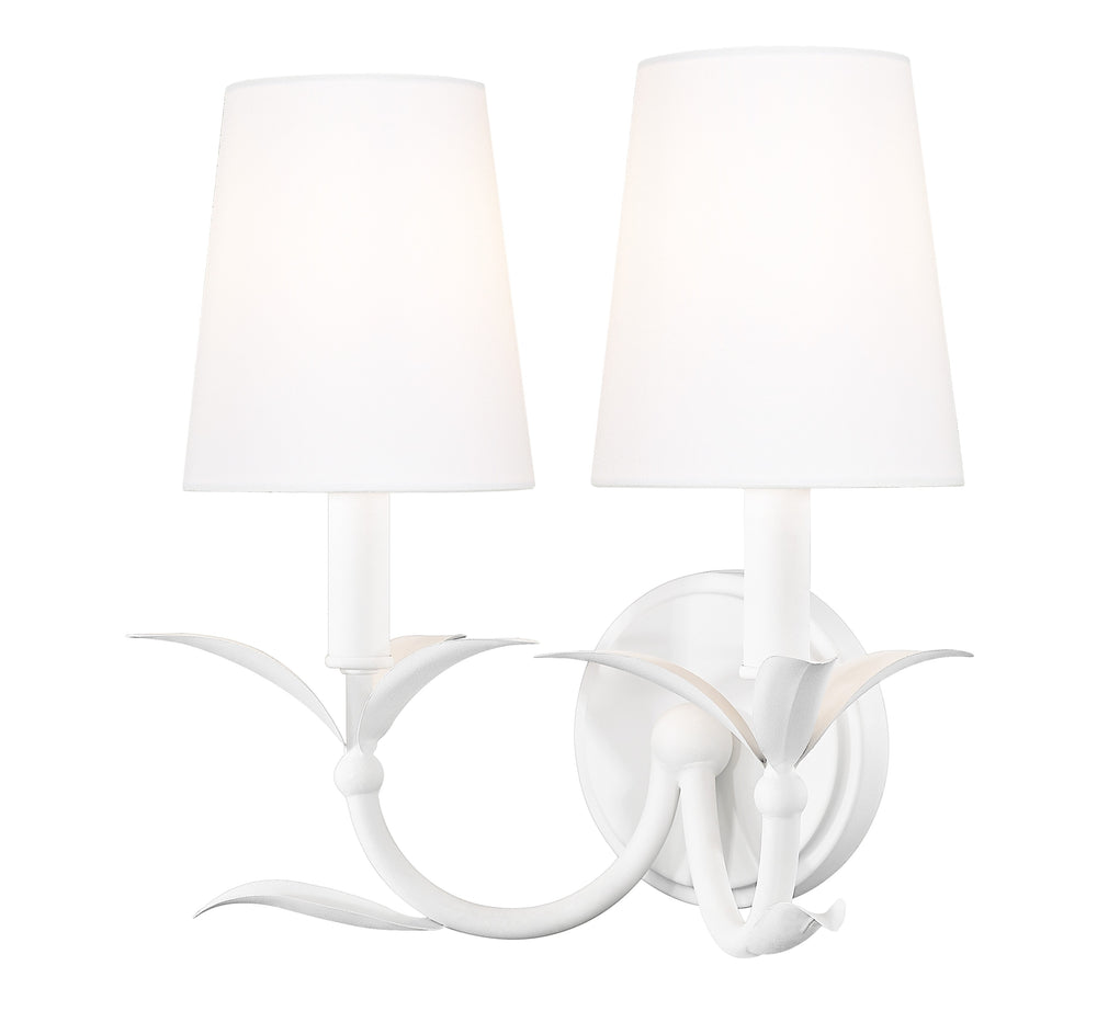 Z-Lite Canada - Two Light Wall Sconce - Aslin - Textured White- Union Lighting Luminaires Decor