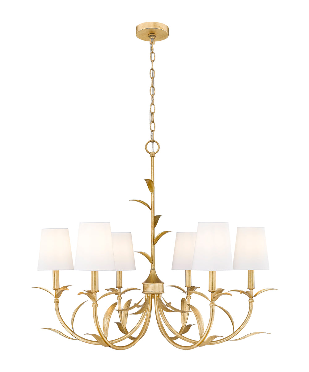 Z-Lite Canada - Six Light Chandelier - Aslin - Gold Leaf- Union Lighting Luminaires Decor