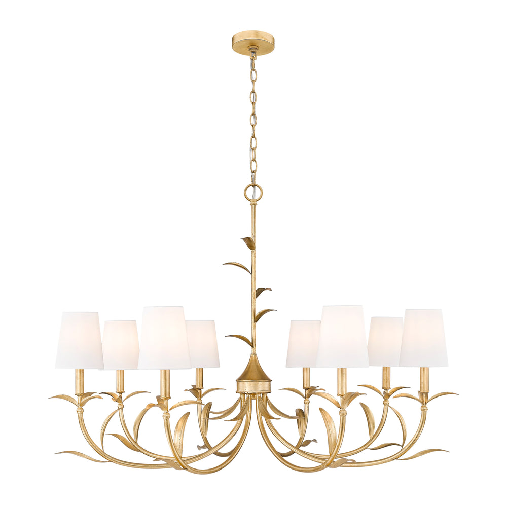 Z-Lite Canada - Eight Light Chandelier - Aslin - Gold Leaf- Union Lighting Luminaires Decor
