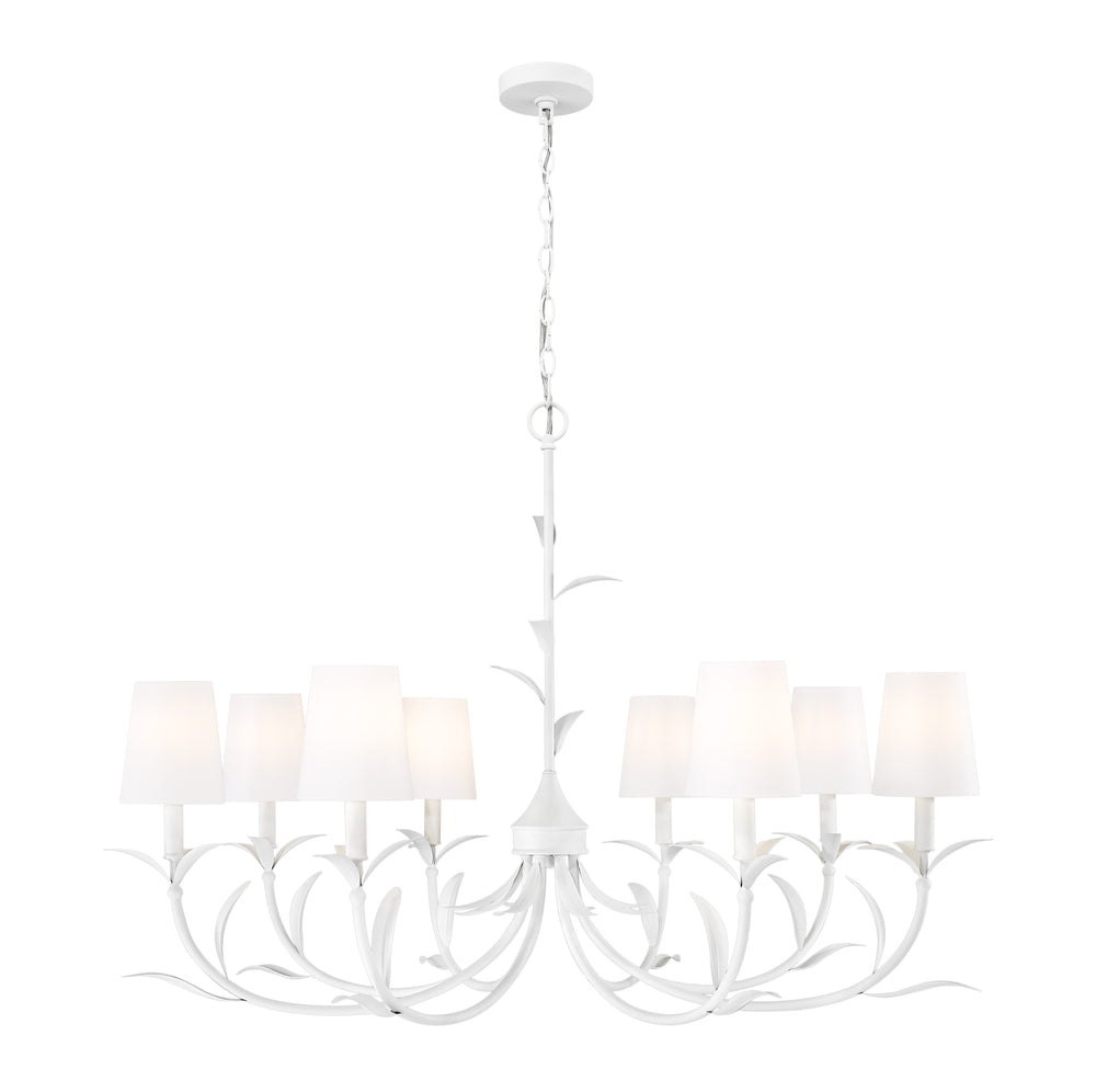 Z-Lite Canada - Eight Light Chandelier - Aslin - Textured White- Union Lighting Luminaires Decor