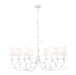 Z-Lite Canada - Eight Light Chandelier - Aslin - Textured White- Union Lighting Luminaires Decor