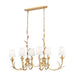 Z-Lite Canada - Six Light Linear Chandelier - Aslin - Gold Leaf- Union Lighting Luminaires Decor