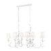 Z-Lite Canada - Six Light Linear Chandelier - Aslin - Textured White- Union Lighting Luminaires Decor