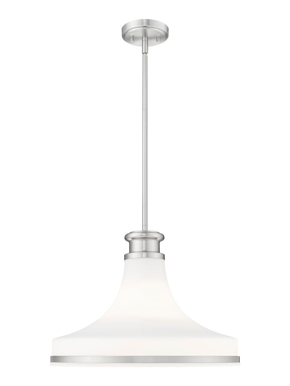 Z-Lite Canada - One Light Pendant - Reznor - Brushed Nickel- Union Lighting Luminaires Decor