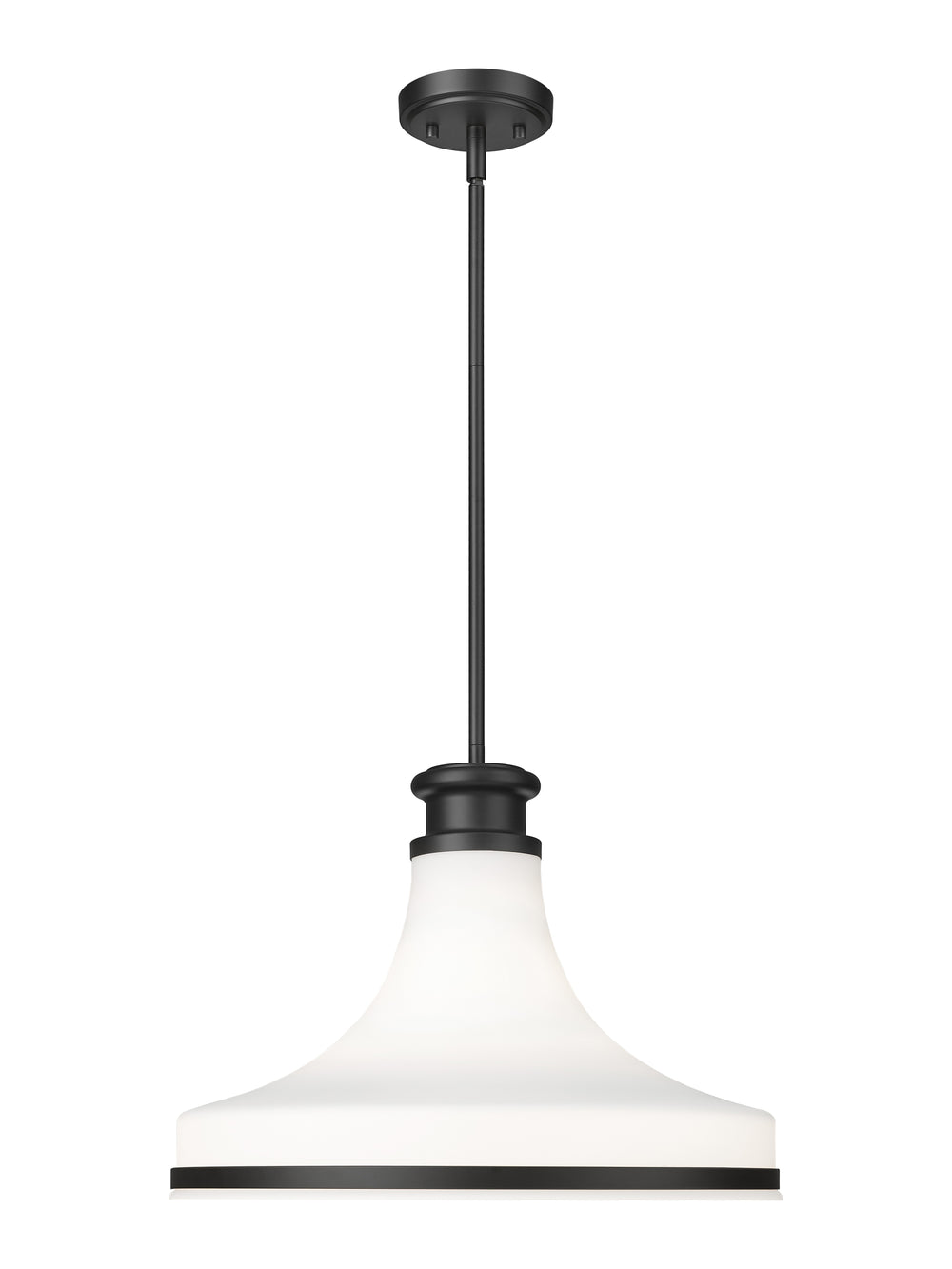 Z-Lite Canada - One Light Pendant - Reznor - Matte Black- Union Lighting Luminaires Decor