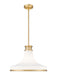 Z-Lite Canada - One Light Pendant - Reznor - Modern Gold- Union Lighting Luminaires Decor