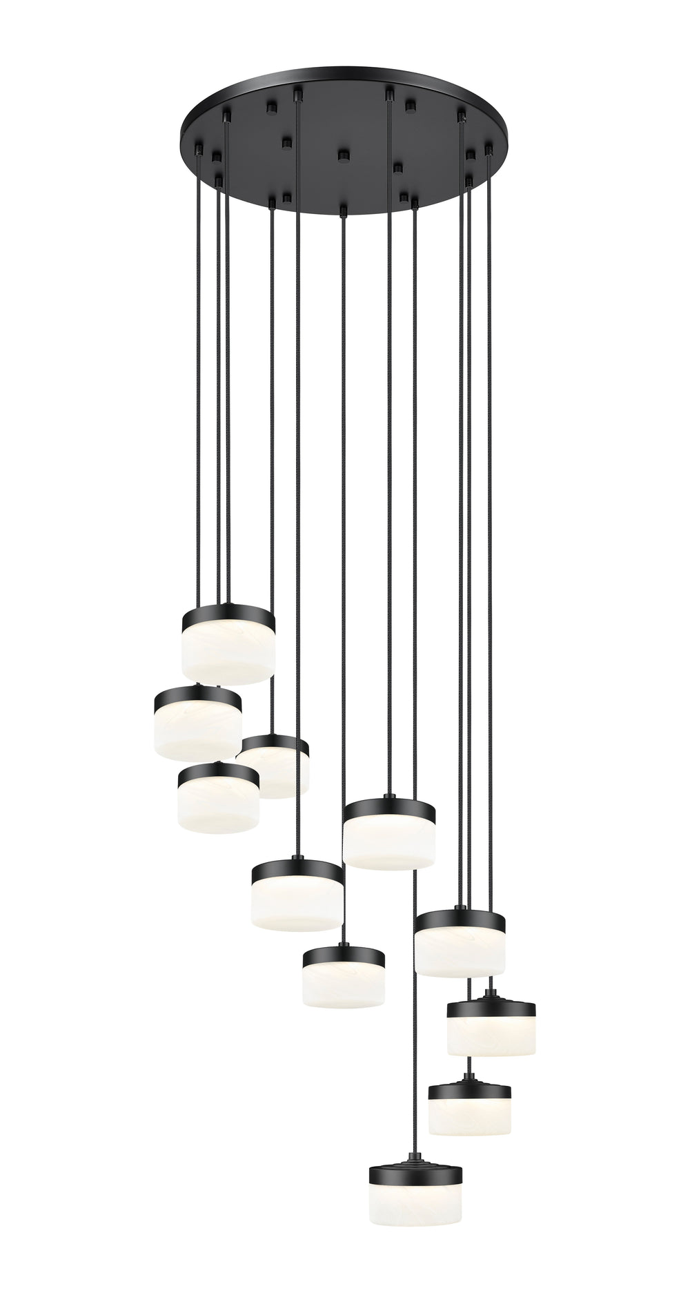 Z-Lite Canada - LED Chandelier - Renaud - Matte Black- Union Lighting Luminaires Decor