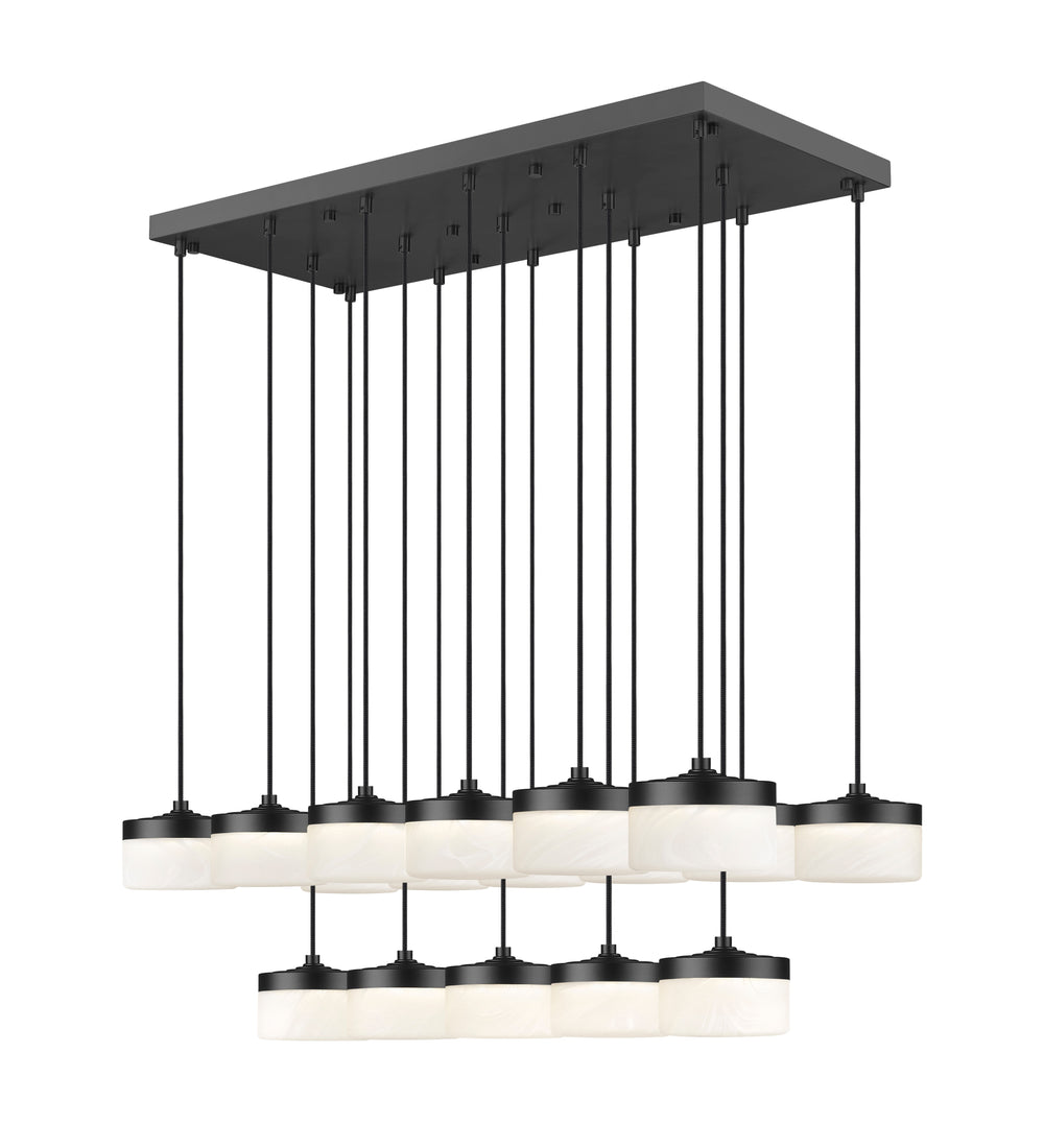 Z-Lite Canada - LED Linear Chandelier - Renaud - Matte Black- Union Lighting Luminaires Decor