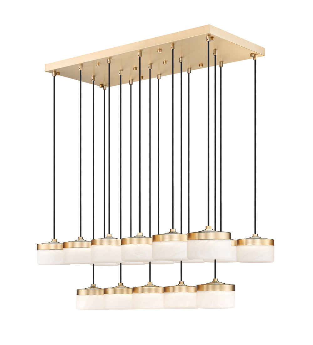 Z-Lite Canada - LED Linear Chandelier - Renaud - Modern Gold- Union Lighting Luminaires Decor