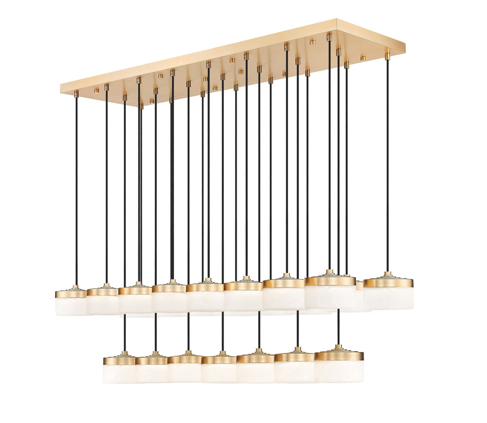 Z-Lite Canada - LED Linear Chandelier - Renaud - Modern Gold- Union Lighting Luminaires Decor