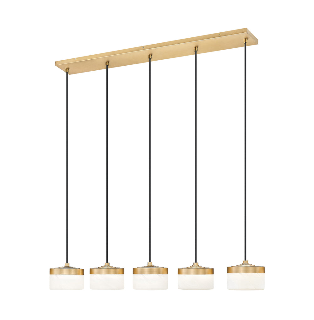 Z-Lite Canada - LED Linear Chandelier - Renaud - Modern Gold- Union Lighting Luminaires Decor