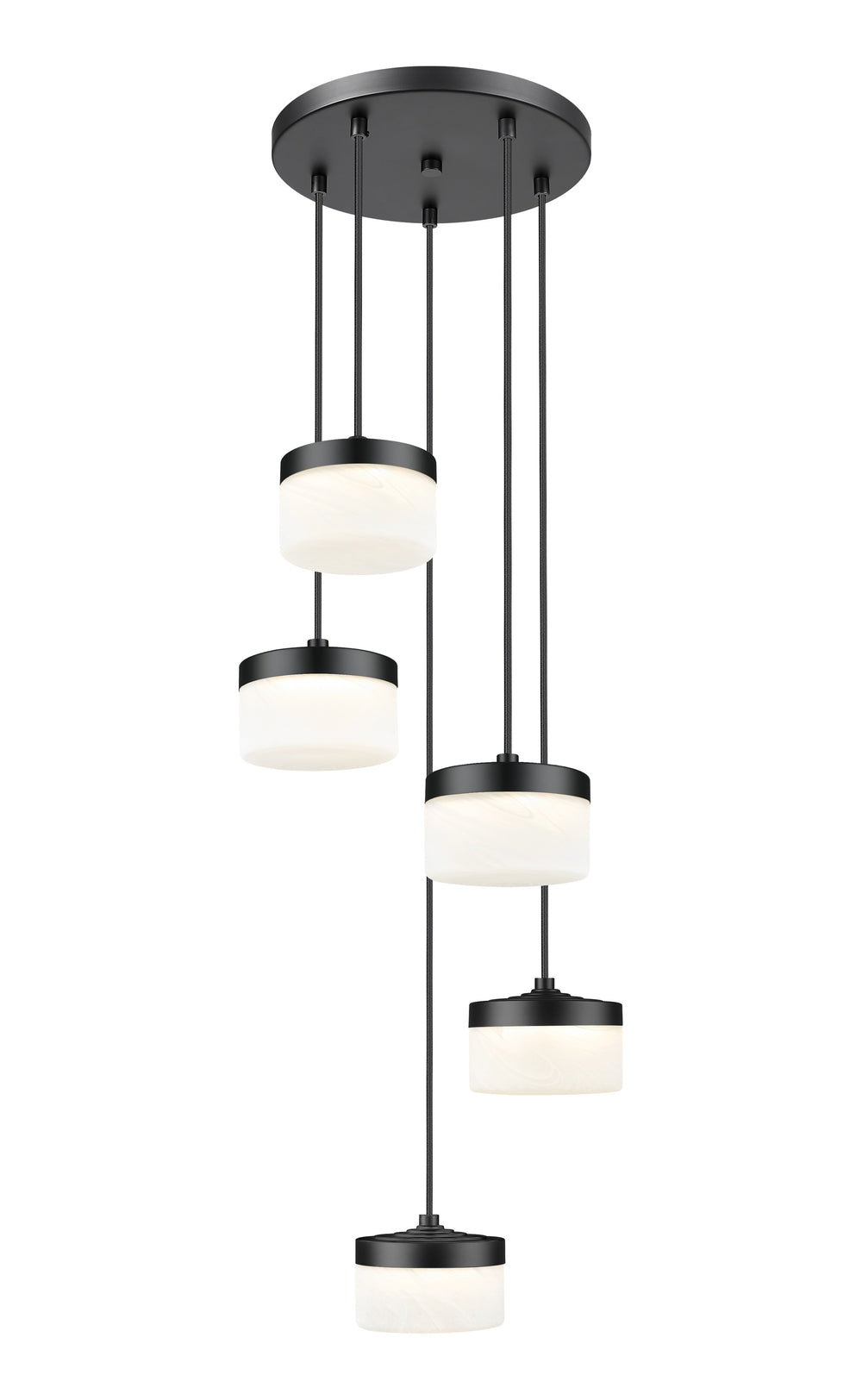 Z-Lite Canada - LED Chandelier - Renaud - Matte Black- Union Lighting Luminaires Decor
