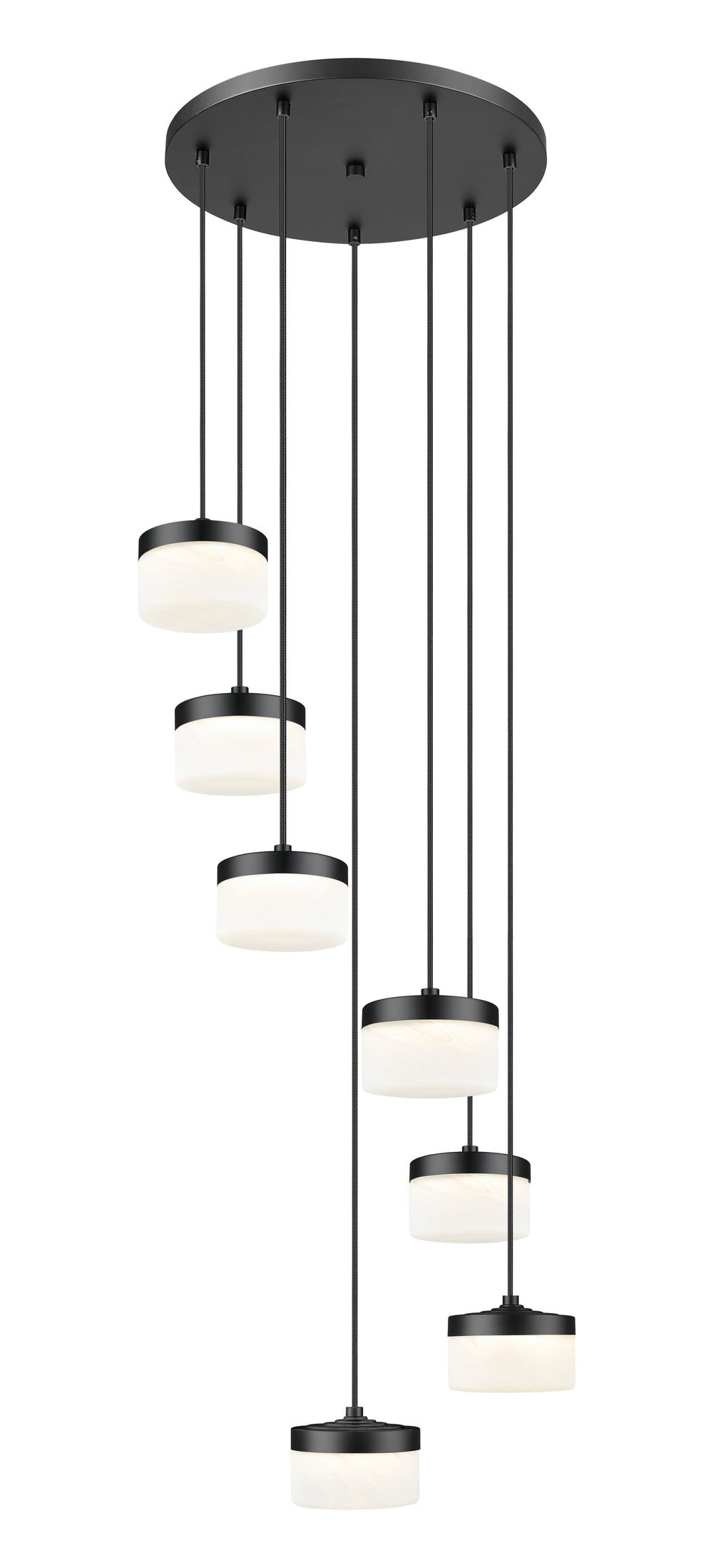 Z-Lite Canada - LED Chandelier - Renaud - Matte Black- Union Lighting Luminaires Decor