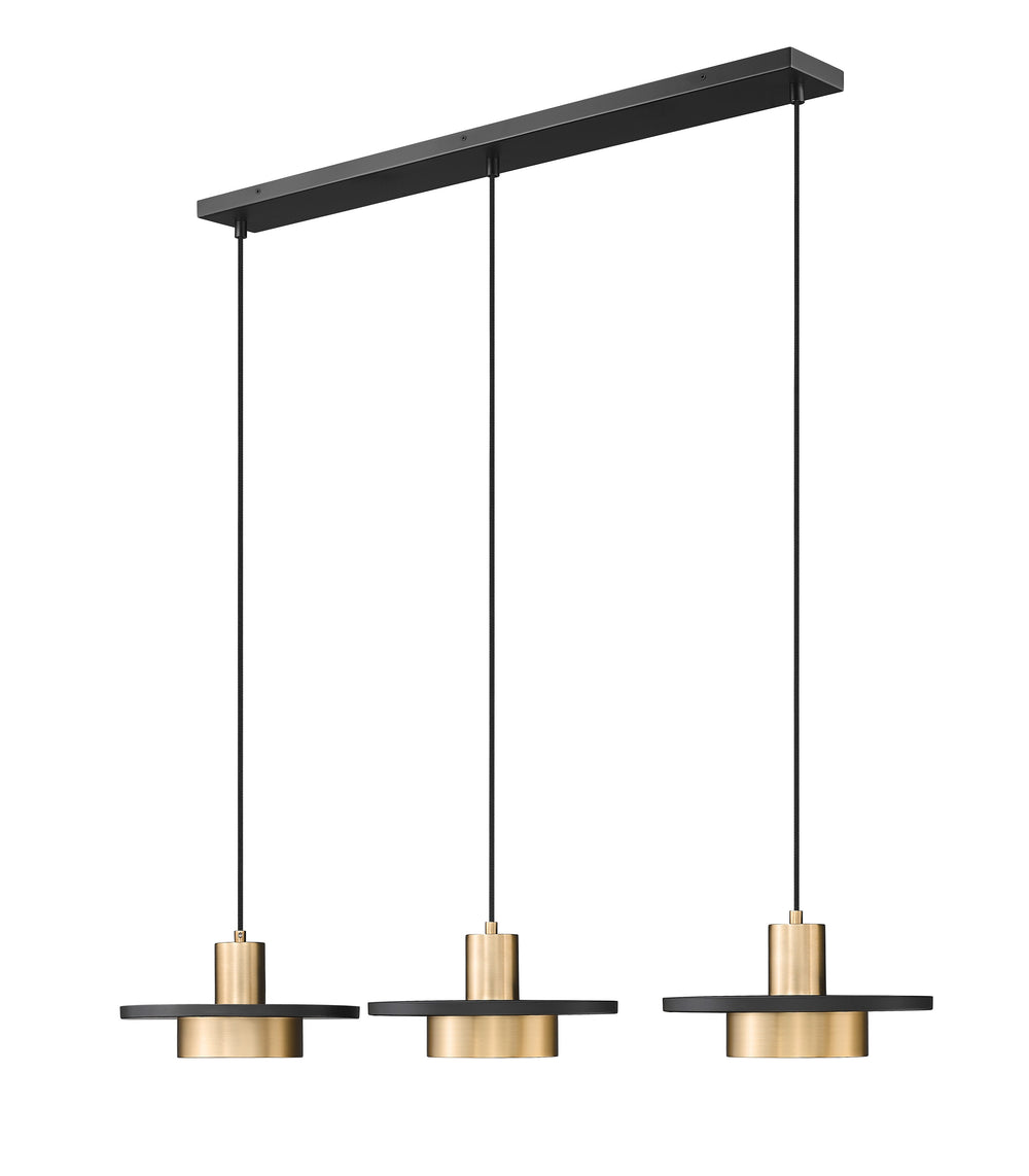 Z-Lite Canada - LED Linear Chandelier - Ludo - Matte Black + Modern Gold- Union Lighting Luminaires Decor