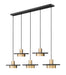 Z-Lite Canada - LED Linear Chandelier - Ludo - Matte Black + Modern Gold- Union Lighting Luminaires Decor