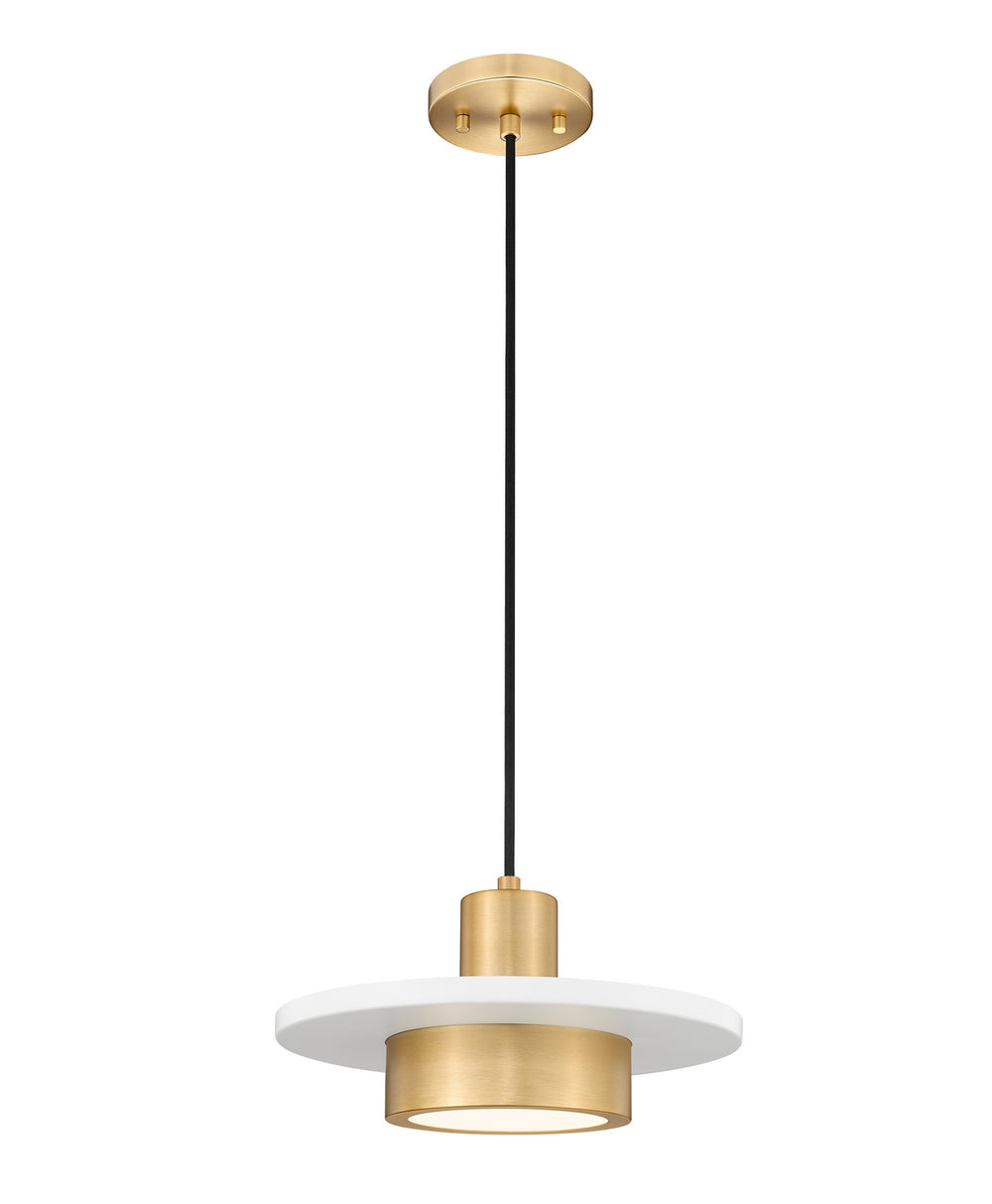 Z-Lite Canada - LED Pendant - Ludo - Matte White + Modern Gold- Union Lighting Luminaires Decor