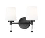 Z-Lite Canada - Two Light Vanity - Henri - Matte Black- Union Lighting Luminaires Decor