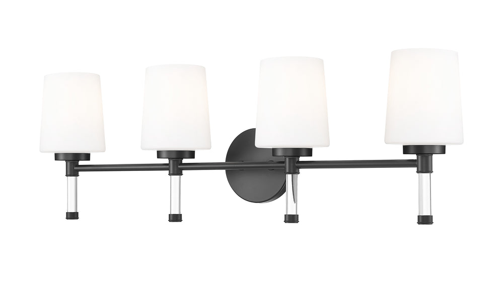 Z-Lite Canada - Four Light Vanity - Henri - Matte Black- Union Lighting Luminaires Decor