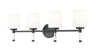 Z-Lite Canada - Four Light Vanity - Henri - Matte Black- Union Lighting Luminaires Decor