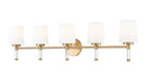 Z-Lite Canada - Five Light Vanity - Henri - Modern Gold- Union Lighting Luminaires Decor