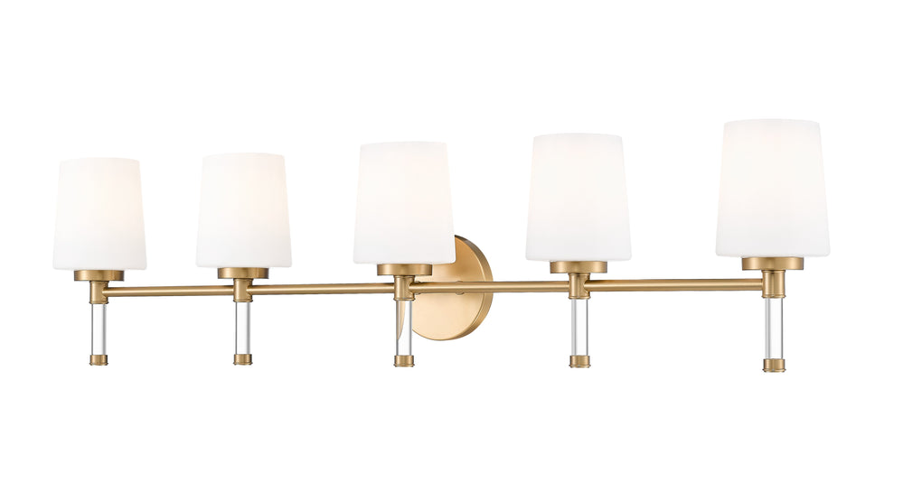 Z-Lite Canada - Five Light Vanity - Henri - Modern Gold- Union Lighting Luminaires Decor