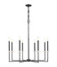 Z-Lite Canada - Eight Light Chandelier - Gaultier - Matte Black + Modern Gold- Union Lighting Luminaires Decor