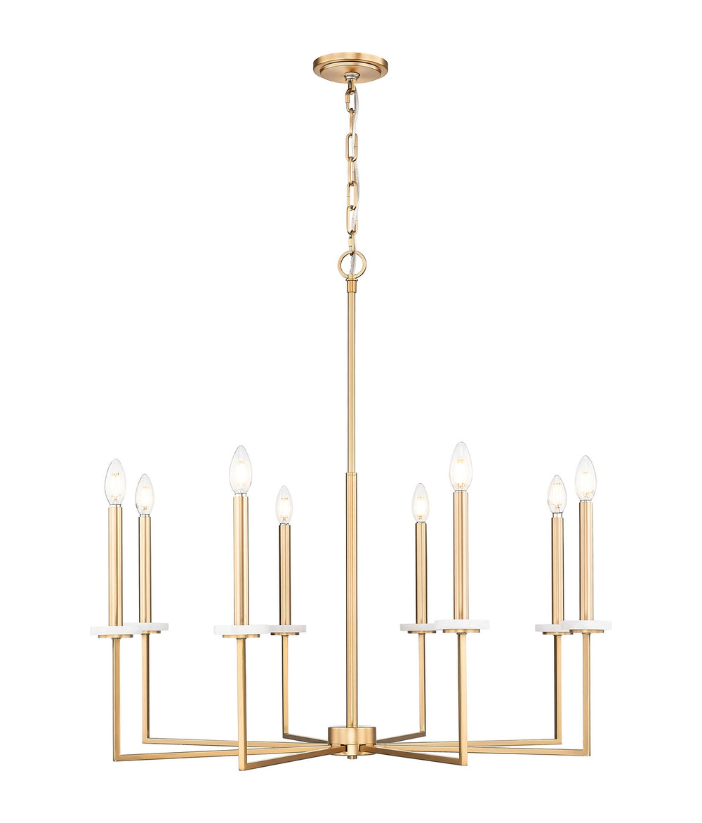 Z-Lite Canada - Eight Light Chandelier - Gaultier - Modern Gold- Union Lighting Luminaires Decor