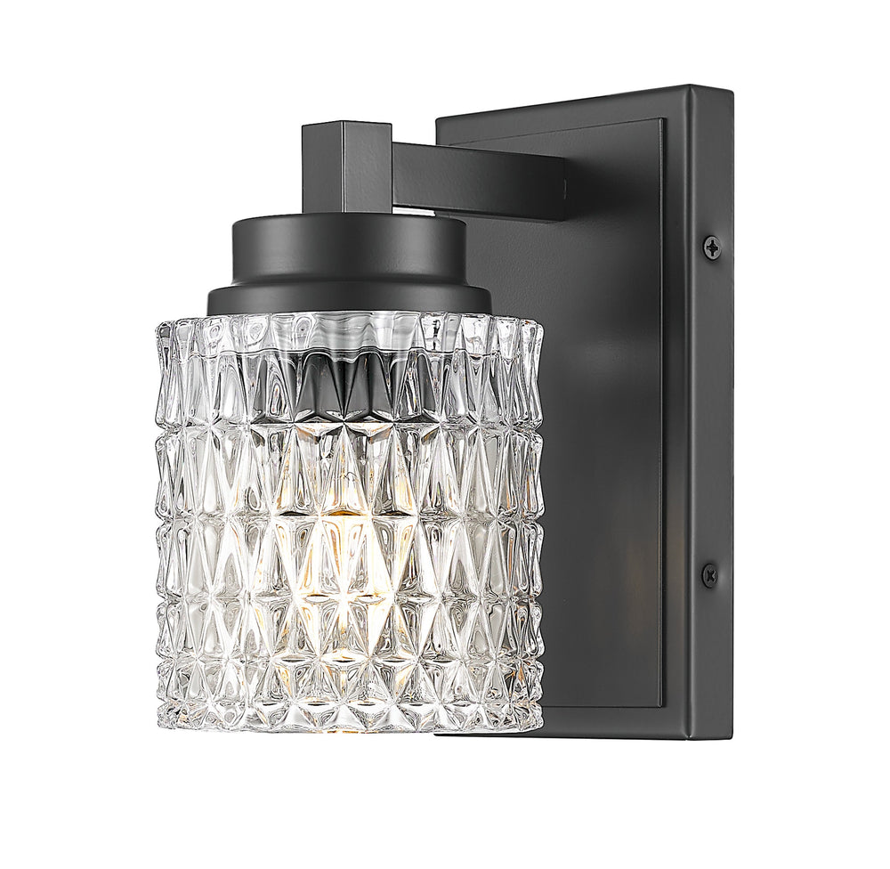 Z-Lite Canada - One Light Wall Sconce - Jacqueline - Matte Black- Union Lighting Luminaires Decor