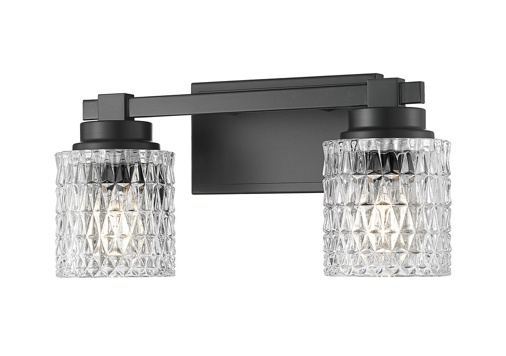 Z-Lite Canada - Two Light Vanity - Jacqueline - Matte Black- Union Lighting Luminaires Decor