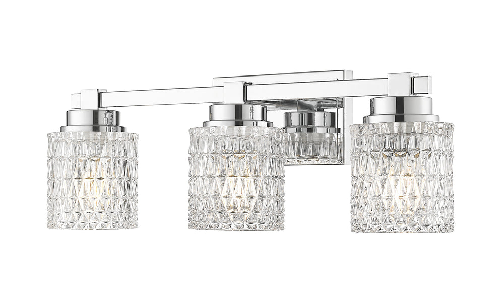 Z-Lite Canada - Three Light Vanity - Jacqueline - Chrome- Union Lighting Luminaires Decor