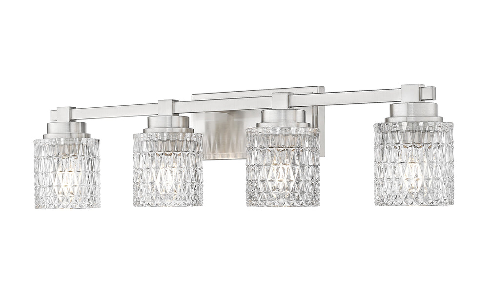 Z-Lite Canada - Four Light Vanity - Jacqueline - Brushed Nickel- Union Lighting Luminaires Decor