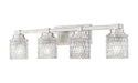 Z-Lite Canada - Four Light Vanity - Jacqueline - Brushed Nickel- Union Lighting Luminaires Decor