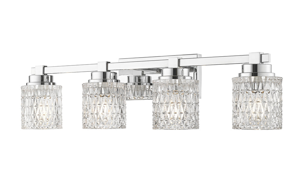 Z-Lite Canada - Four Light Vanity - Jacqueline - Chrome- Union Lighting Luminaires Decor