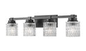 Z-Lite Canada - Four Light Vanity - Jacqueline - Matte Black- Union Lighting Luminaires Decor