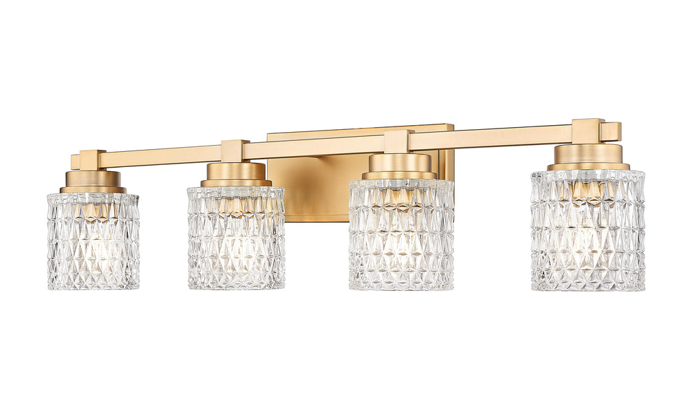 Z-Lite Canada - Four Light Vanity - Jacqueline - Modern Gold- Union Lighting Luminaires Decor