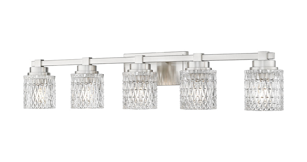 Z-Lite Canada - Five Light Vanity - Jacqueline - Brushed Nickel- Union Lighting Luminaires Decor