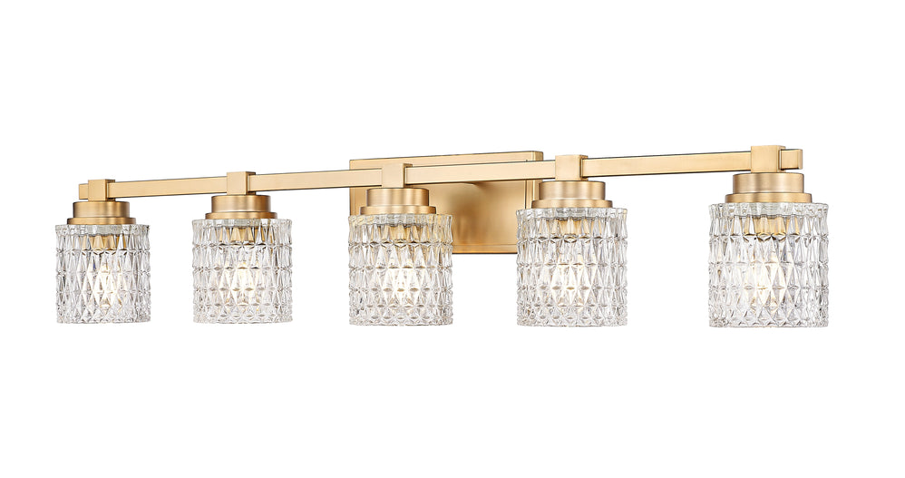 Z-Lite Canada - Five Light Vanity - Jacqueline - Modern Gold- Union Lighting Luminaires Decor