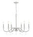 Z-Lite Canada - Six Light Chandelier - Toussant - Brushed Nickel- Union Lighting Luminaires Decor