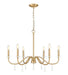 Z-Lite Canada - Six Light Chandelier - Toussant - Modern Gold- Union Lighting Luminaires Decor