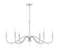 Z-Lite Canada - Six Light Chandelier - Toussant - Brushed Nickel- Union Lighting Luminaires Decor