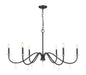 Z-Lite Canada - Six Light Chandelier - Toussant - Matte Black- Union Lighting Luminaires Decor